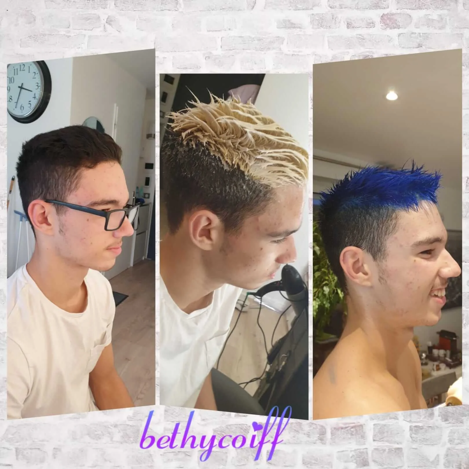 Coloration bleu total homme